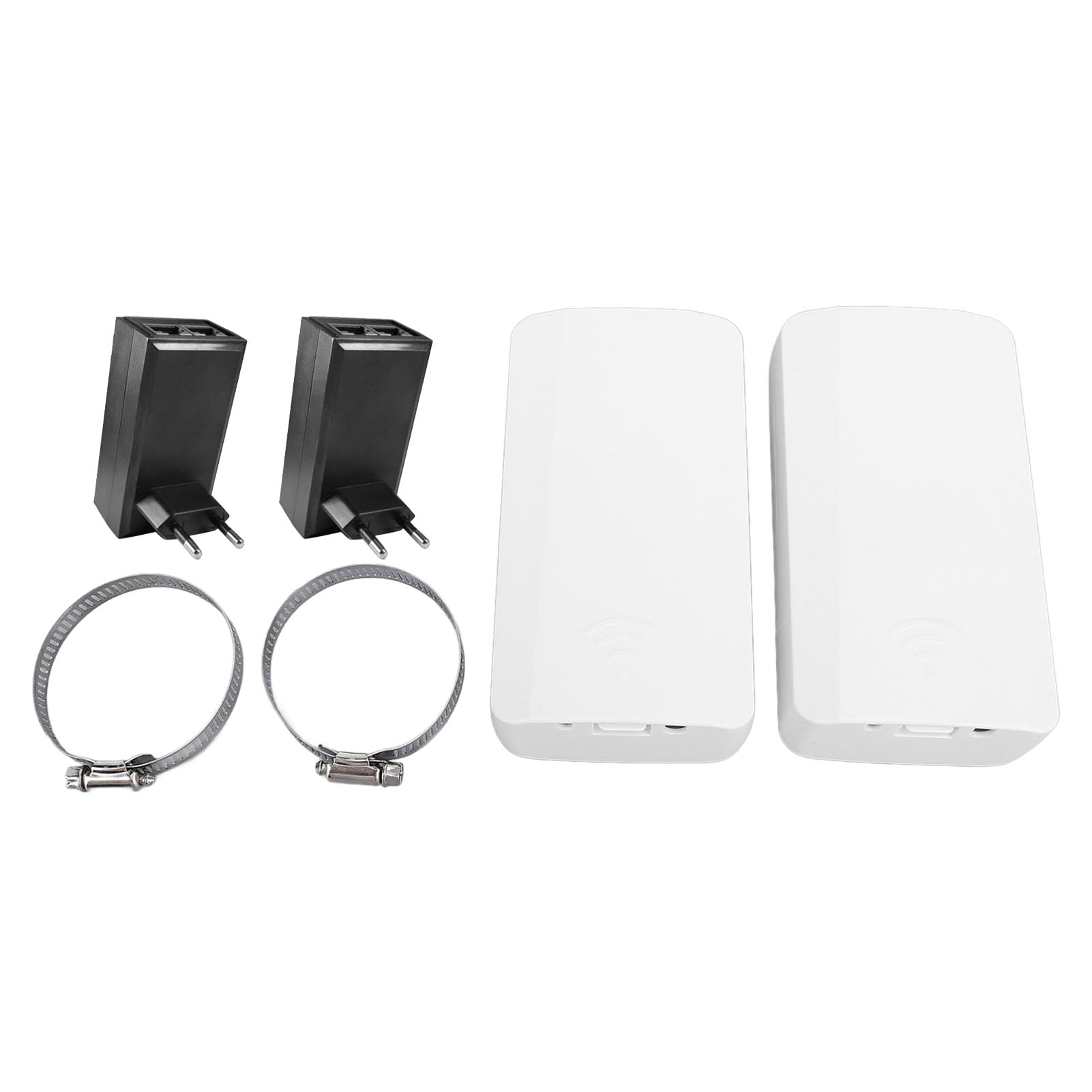 Bridge Wireless 2.4G, Ponte Internet Impermeabile IP65 Punto a Punto CPE Esterno 300 Mbps a Lungo Raggio, Antenna Ad Alto Guadagno, 2 Ponti, Ponte WiFi per Ascensori Fino a