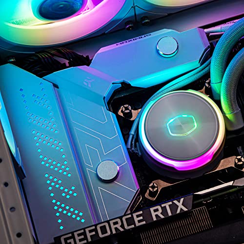 Cooler Master MasterLiquid PL360 Flux White Edition Refroidisseur Liquide pour CPU, Système Watercooling AIO, 3 Ventilateurs 360mm, Radiateur 240mm, Contrôleur RGB Gen2 Inclus, Compatible AMD & Intel
