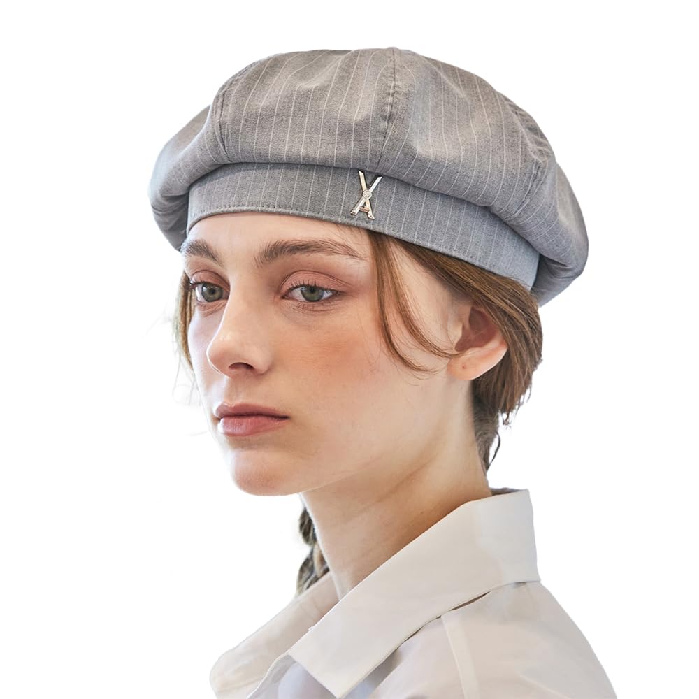 Amazon | VA Cubic Stud Octagon Beret Gray | 帽子 通販