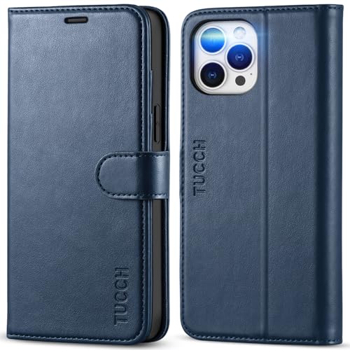 Housse iPhone 12 Pro Max en Cuir Synthétique Bleu Foncé Premium