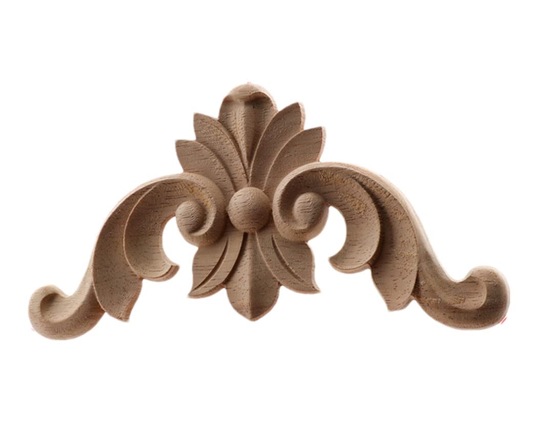 Applique en bois de style européen moderne avec moulure rose et feuilles