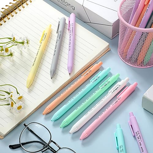 Cholemy 50 bolígrafos con tinta negra retráctiles miniatura 4