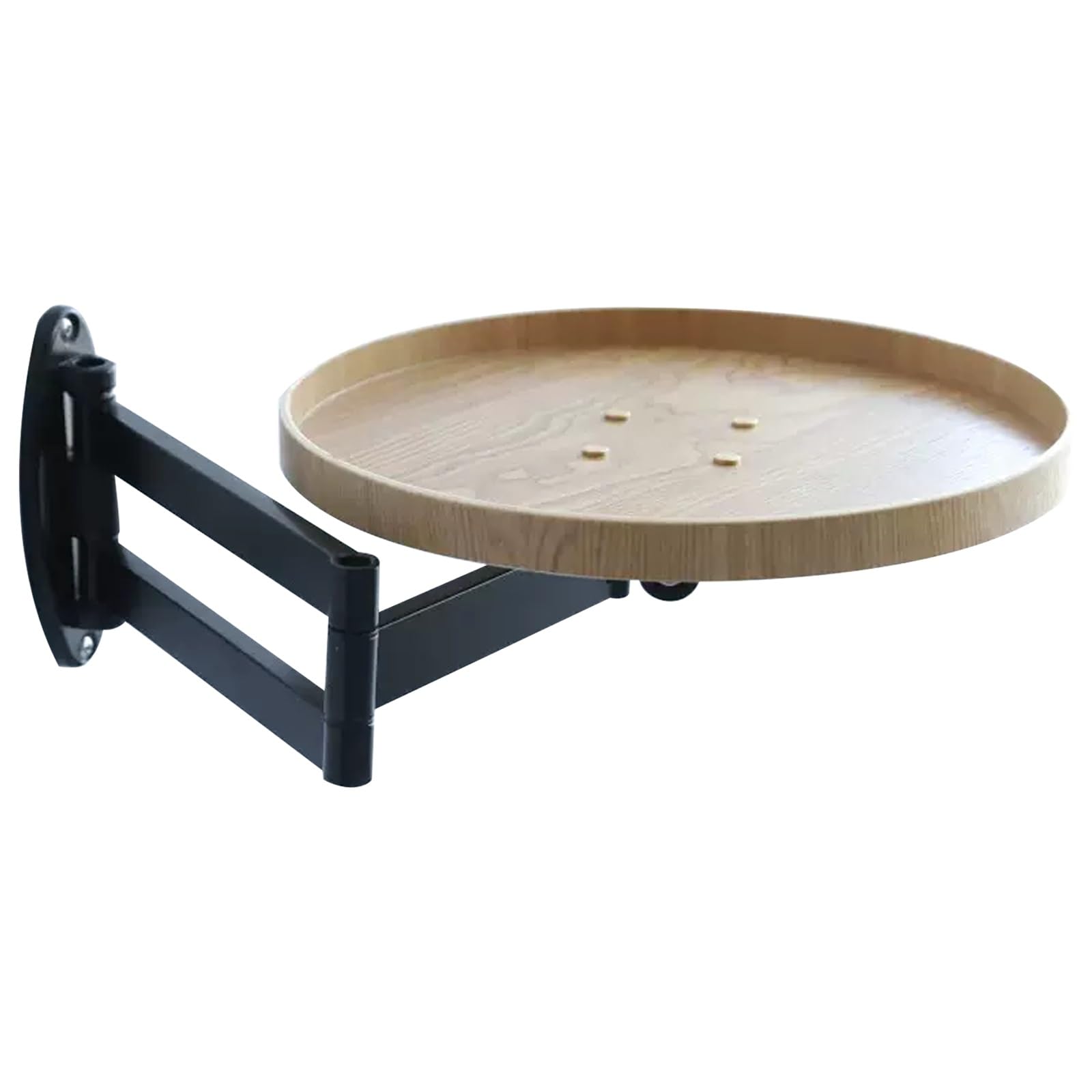 WHYATT Floating Wall Desk, Fold Down Table with Retractable Shelf, Foldable Wall Shelf for Bedroom, Bathroom, Living Room(Oak)