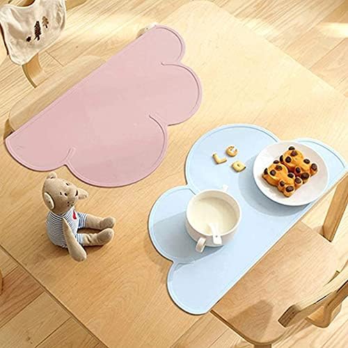 Kids Placemats Non Slip, ZKSMNB Silicone Tablemats, Suction Placemats for Toddler, Heat Resistant Baby Placemats Set that Stick to Table, Portable Easy to Clean and Storage (3 Pack)