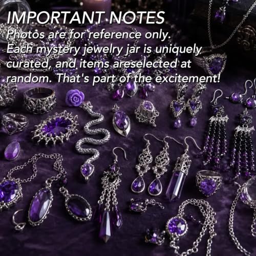 Image of SMUOBT Mystery Jewelry Jar Bundle - Surprise Vintage Jewelry Box for Women,Gift Jewelry Set (Necklace, Earrings, Rings,Kracelet,Keychain) - Unique Birthday Gift for Women