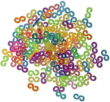 125 Bunte Loom-Clips In Regenbogenfarben | Verbindungsclips Für Freundschaftsbänder & Schmuck | Bastelzubehör