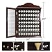 MR 63 Golf Ball Display Case, Executive Golf Ball Cabinet, Wall Mount Golf Ball Shadow Box with Wood Tees, Wall Rack Holder Solid Wood Frame with 98% UV Protection Lockable Acrylic Glass Door
