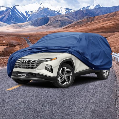 Image of Kaugung Heavy Duty SUV Cover Custom Fit for Hyundai Tuscon (2004-2025),SUV Car Cover Waterproof All Weather with Anti-Theft Lock,Sun, Rain, Dust & Snow Protection.(USA Warehouse,Within 3-7 Days)