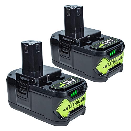Aimaya 2 Pack 6000mAh Replace for Ryobi 18V Lithium Battery 18-Volt ONE+ Ryobi P108 P104 P122 P100 P102 P103 P105 P107 P109 Ryobi Cordless Power Tools Battery One Plus