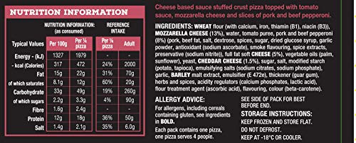 Chicago Town Takeaway Cheesy Stuffed Crust Pepperoni Large Pizza (Frozen),640g