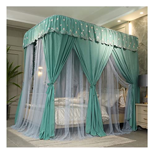 Ciel de lit double couche coupe-vent moustiquaire sur pied structure en U - 2