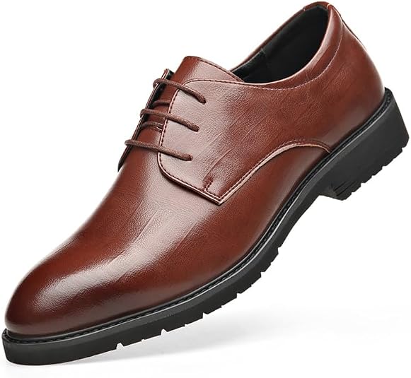 Chaussures Derby en cuir pour hommes, tige en patchwork, style formel Chaussures Derby en cuir pour hommes, tige en patchwork, style formel