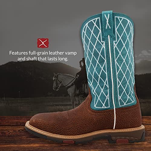 Twisted X Women's 11" Western Work Boot brown Size: 8 UK | Image 2