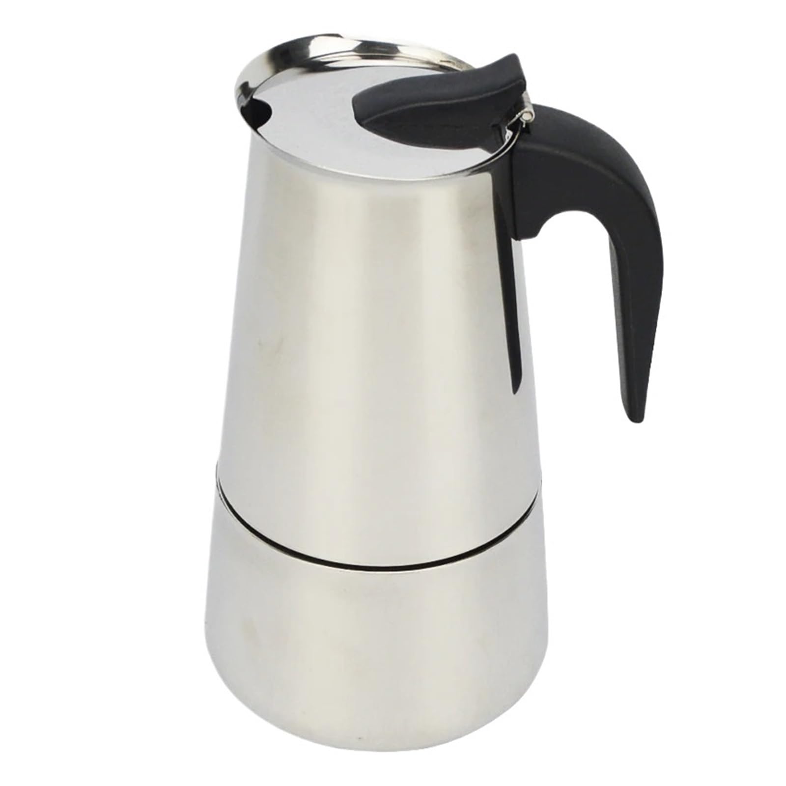 Generisch 2/4/6/9 Tassen Edelstahl-Kaffeemaschine Moka-Kanne(100ml)