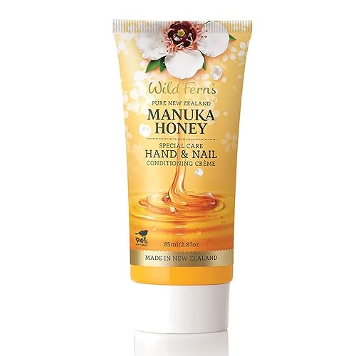 Wild Ferns Crema acondicionadora de manos y uñas de cuidado especial de miel de Manuka, 94% natural, 2.9 fl oz