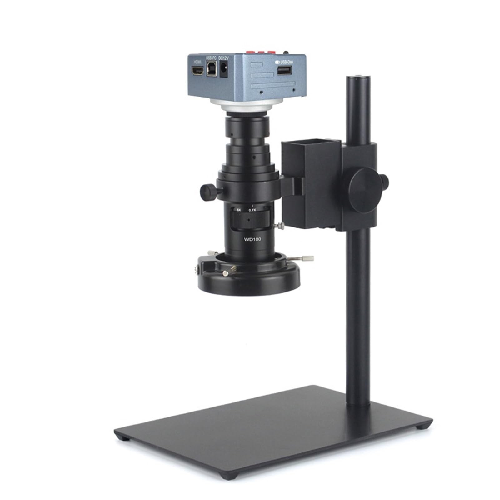 Edede B Stand Microscope Lens, Full Hd 4K 60Fps 1080P Microscope Camera 200X C-Mount Lens Industrial Electronic Digital Microscope For Repair Soldering(B Stand)