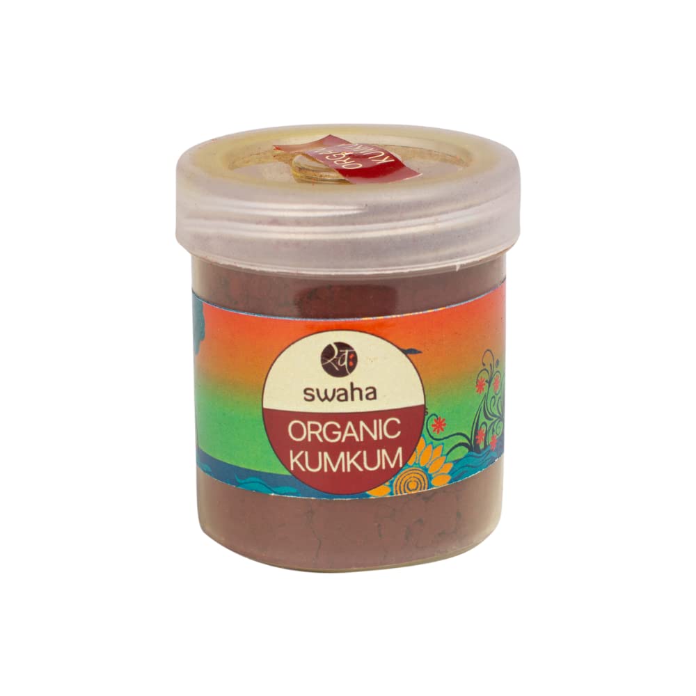 Swaha IISC Certified Pure Maroon Kumkum - 100% Natural and Chemical Free, 40grams - Pack of 1, Powder