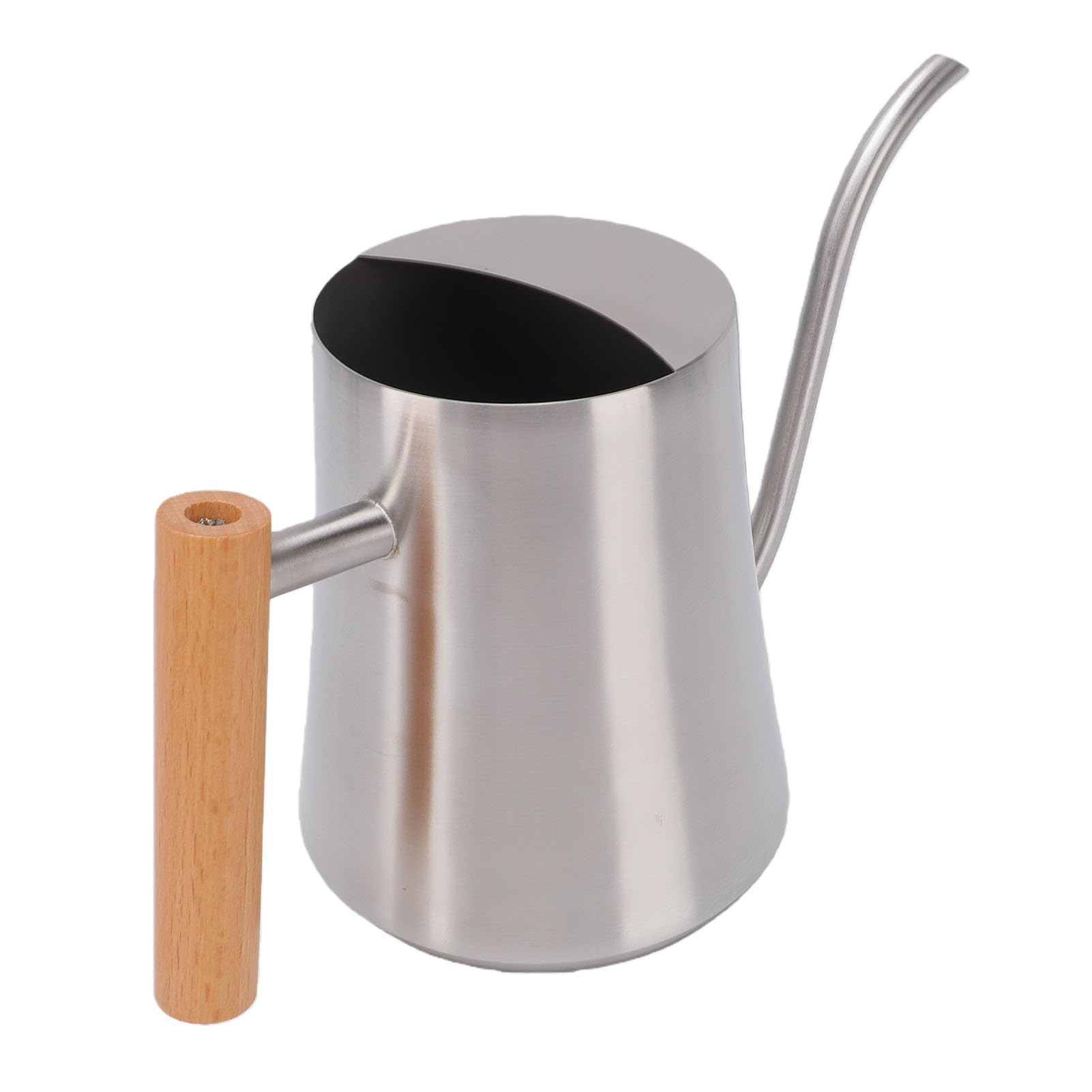 Regadera Interior de 1 Litro con Pico Largo | Caño Largo Sin Desbordamiento, Mango de Madera, Pequeña Lata de Agua de Metal para Casa, Bonsái, Plantas, Flores de Jardín