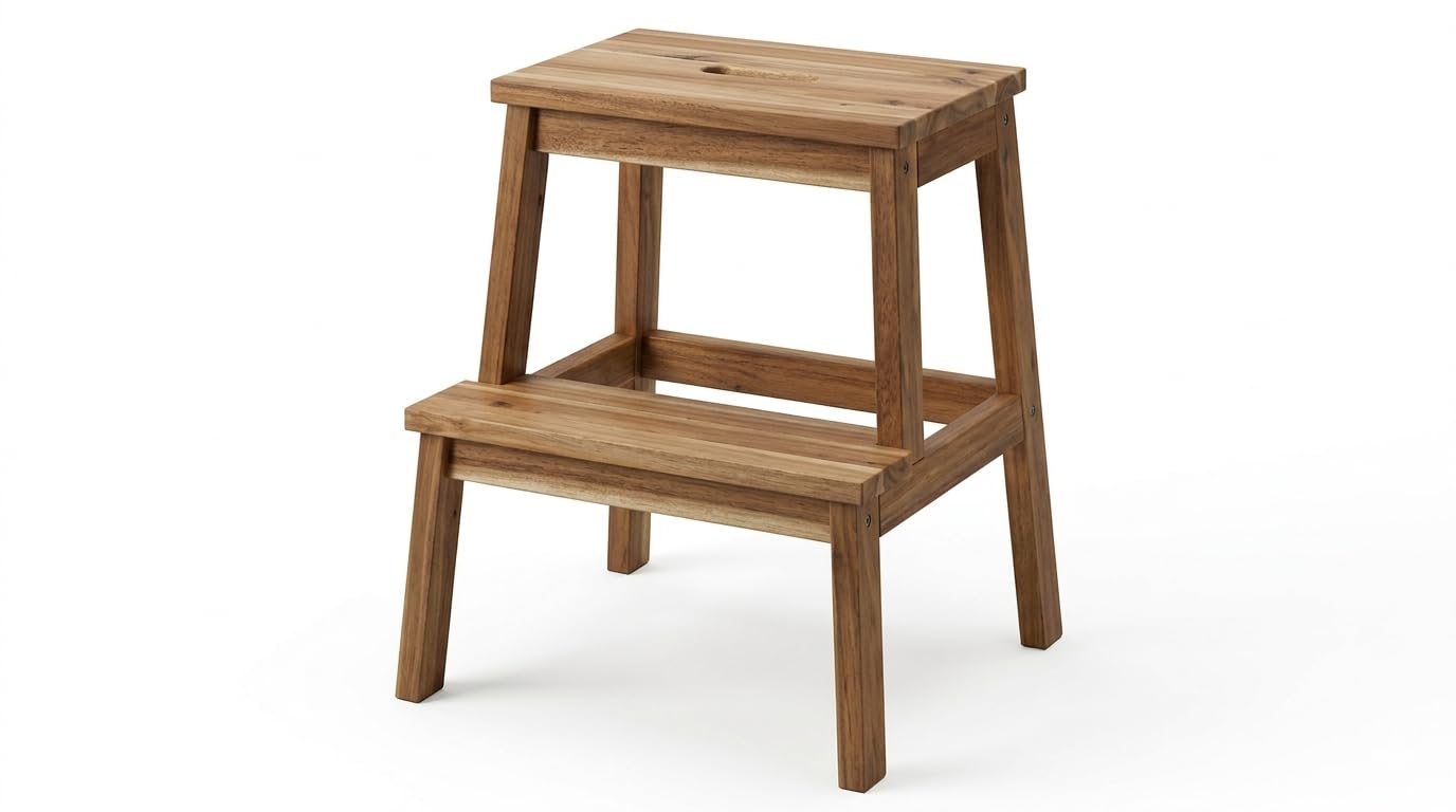 Amazon.de: IKEA Tritthocker BEKVM Hocker Sitzhocker aus massiver Buche -  mit Tragegriff - 50cm hoch
