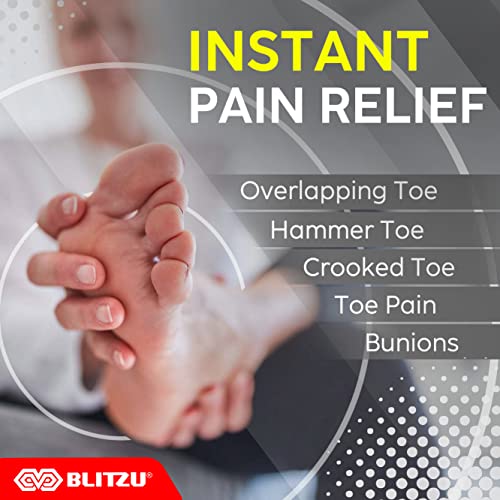Blitzu Bunion Corrector & Hammer Toe Corrector For Women & Men, Toe Straightener For Crooked Toes, Orthopedic Bunion Correction Splint, Hallux Valgus Brace, Toe Separators For Big Toe Pain Relief. #TOP2