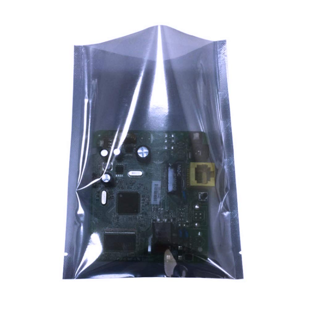 10 sacchetti antistatici super grandi, con apertura superiore, 40 x 60 cm, antistatici, con adesivi per elettronica