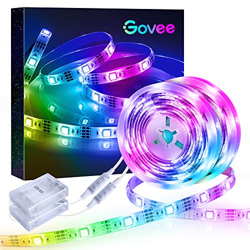 LED Strip Lights, Govee 13ft Battery Powered Color Changing Light Strip with 3-Key