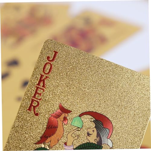 wasserdichte Spielkarten Goldfolie Glänzend Plastik Pokerkarten Für Bar Zuhause Büro Unterhaltungsspiel Witziges Kartenspiel Party Geschenk – Bild 5