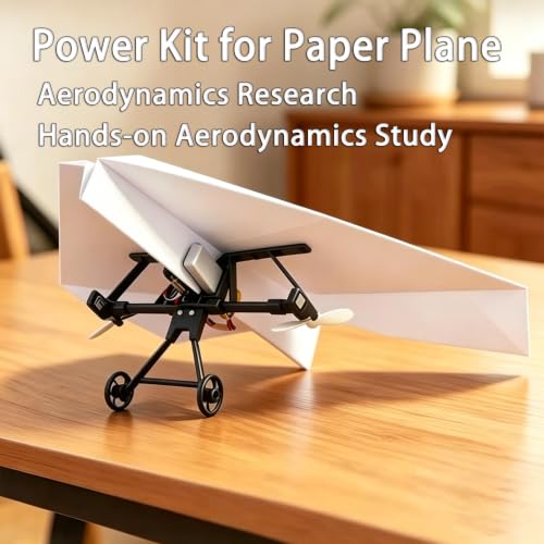 Image of CRILEAL 2 PCS DIY RC Paper Airplane Kit with Gyro Stabilizer, Electric Remote Control Plane, Foldable Fixed Wing Aircraft, Lightweight Easy-to-Fly STEM Toy for Kids, Teens and Adults