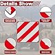 Rppiup Warntafel Fahrradträger, 2 in 1 Aluminium Warntafel Italien Spanien mit 4 Spannseile,Reflektierend Rot Weiß Warntafel Italien Fahrradträger 50x50cm für Fahrradträger,Heckanhänger,Auto,Wohnmobil