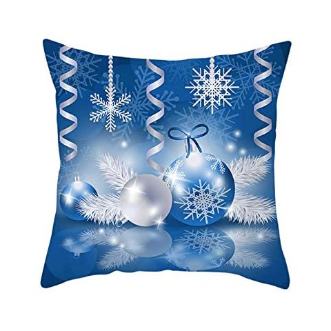 Homxi Snowflake Ribbon Ball Christmas Pillow Covers 20x20 Cover