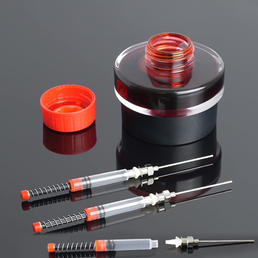 6 Siringhe Per Inchiostro Penne Stilografiche - Ricarica Facile Con Sistema A Molla Per Convertitori - Foto 3