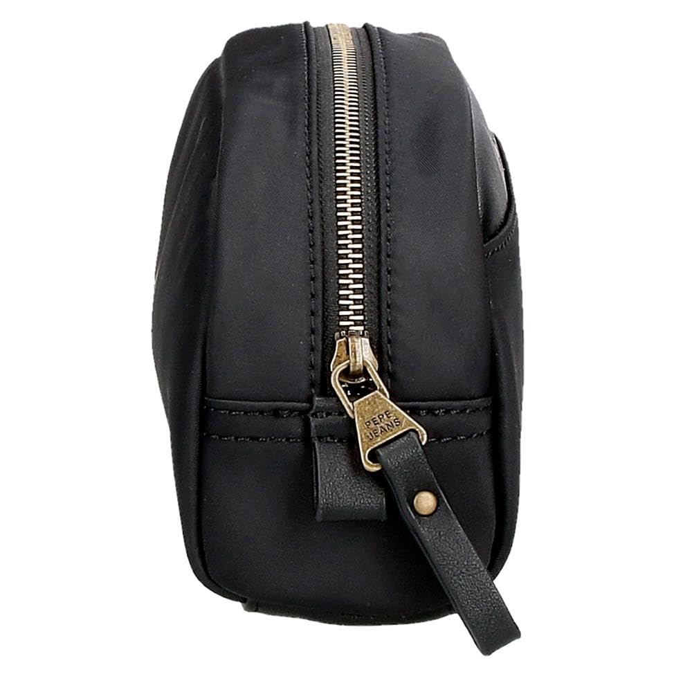 Pepe Jeans Morgan Toiletry Bag, One Size, Black/White, One Size, Toiletry Bag