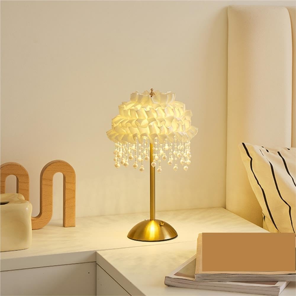 Lampada da tavolo a nastro, luce notturna ambientale romantica sul | Design a nastro, nordico, base in metallo, controllo touch, luce notturna ambientale