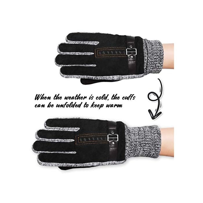 LassZone Men's Winter Leather Gloves - Image 5