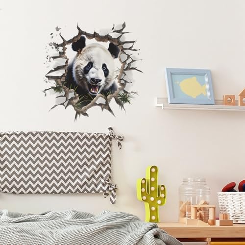 Vinilo decorativo panda 3D pegatina de pared impermeable miniatura 5