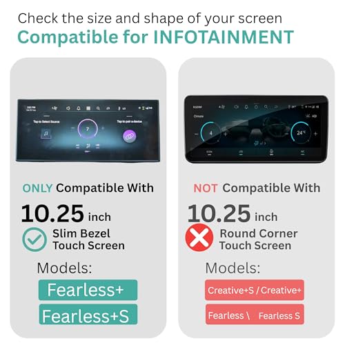 Image of Wisely Pack 4 - Screen Guard for NEW TATA NEXON (2026-25) Car Display Protector - 10.25 INCH INFOTAINMENT [Thin Corners] +10 inch MID CLUSTER + STEERING + AC PANEL Console - FEARLESS+PS Top Models Stereo Car Accessories