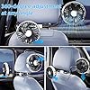 Hose Car Fan for Backseat for Kids,USB Powered 3 Speeds with Light,360°Rotatable Car Seat Fans for Baby Rear Facing,Back Seat Cooling Fan that Blow Cold Air for Vehicle SUV RV Pickup Truck Headrest