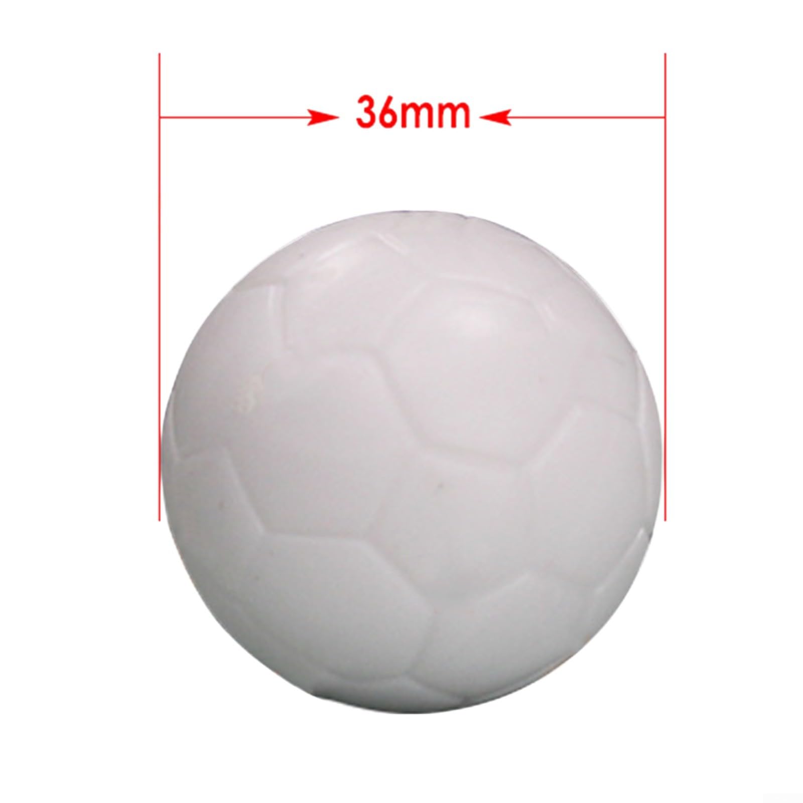Palline da calcio balilla in resina bianca 36 mm lisce 12 pezzi