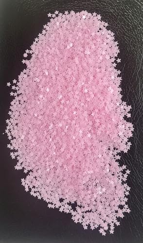 Glow in The Dark Tiny Stars Glitter,3mm Pink Star Shaped Luminous Sequins for Nail Art,Slime Supplies,Resin Craft,Home Decoration - 0.35oz