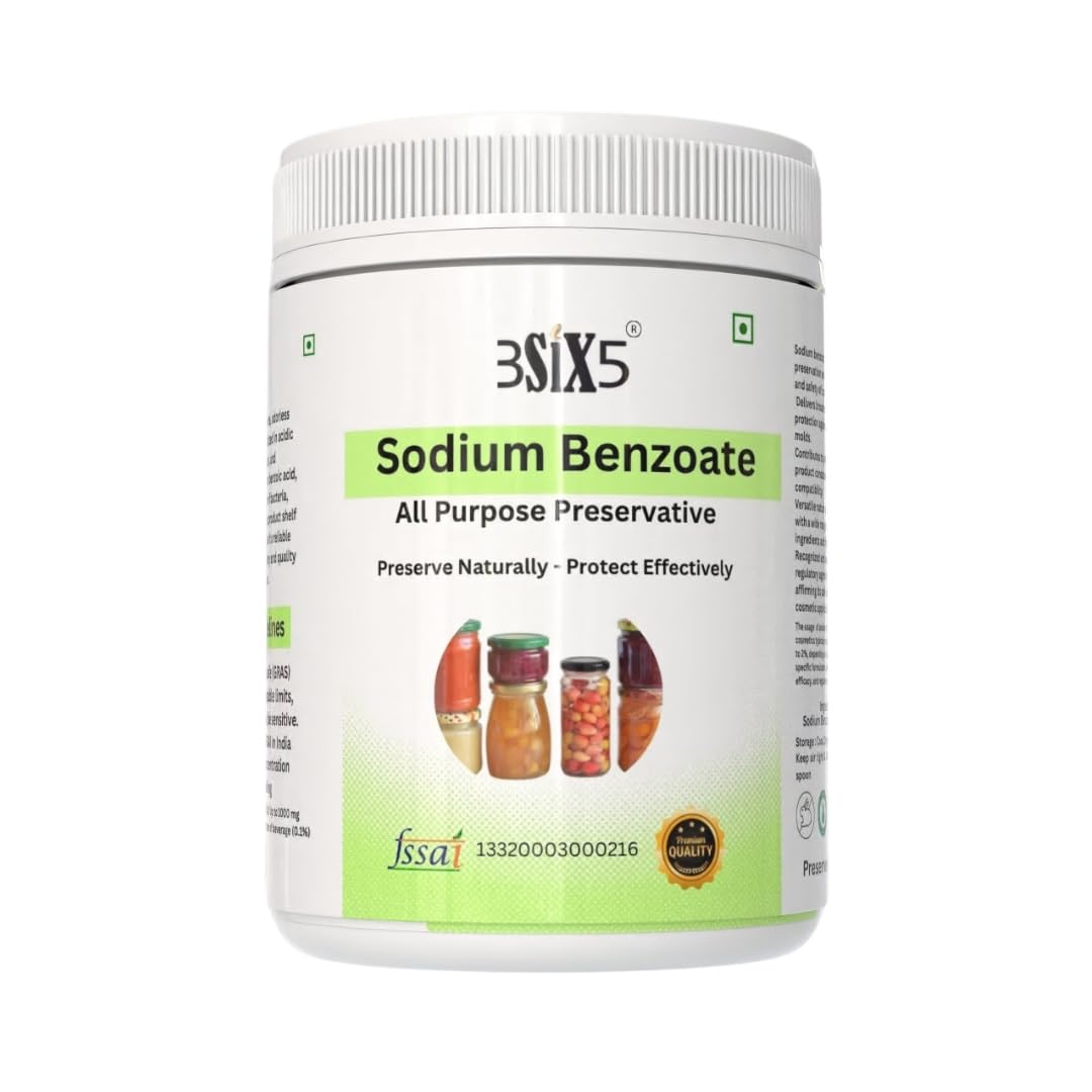 3six5 sodium benzoate powder - 300g | food grade | making pickles, salad dressing, sauce and other products | multipurpose uses (pack of 1)