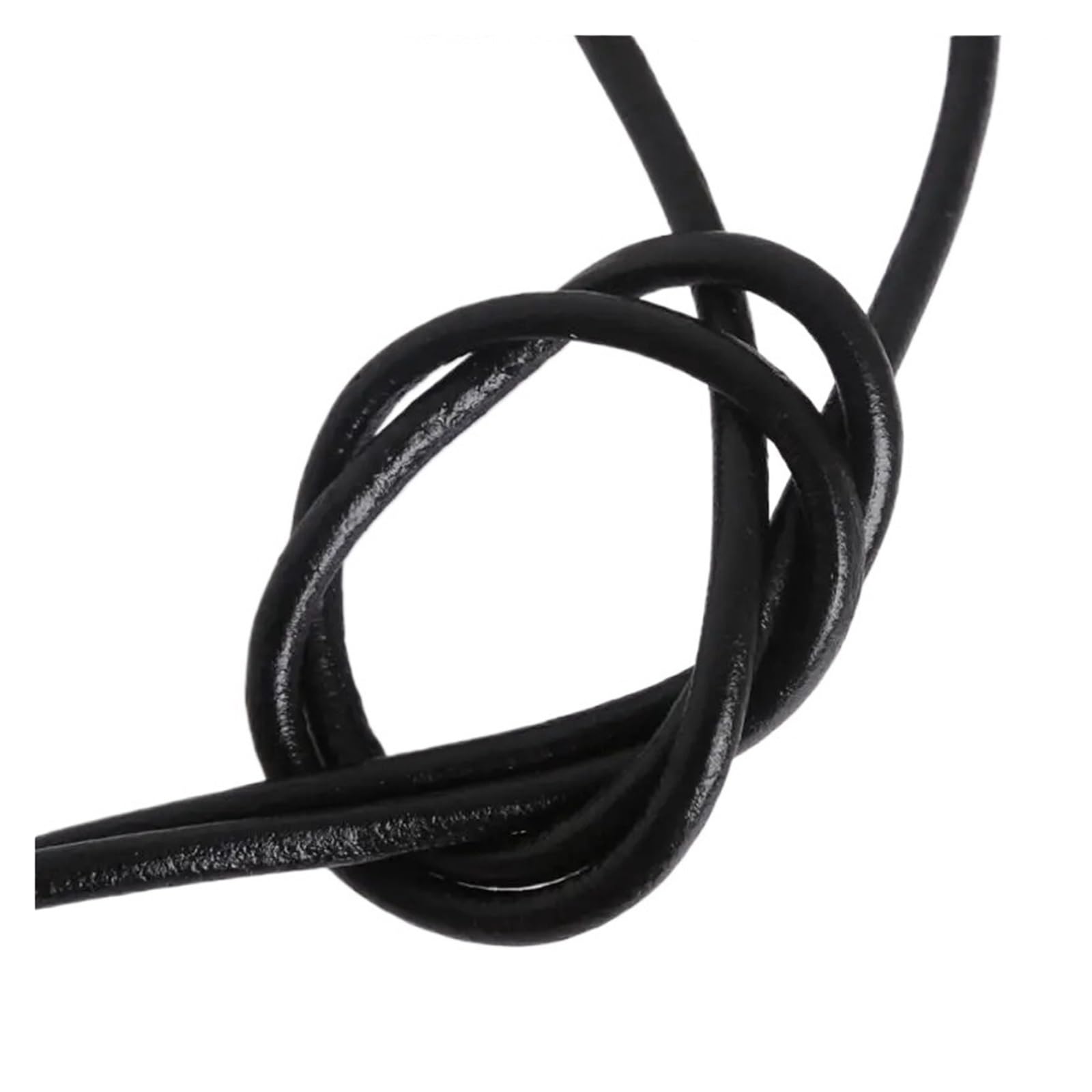 Lacci Cuoio Corde Nere a Filo Singolo Corda con Tondo da 1,5/3/4/5/6 mm for la Realizzazione di collane e bracciali(1.5mm 5meters)