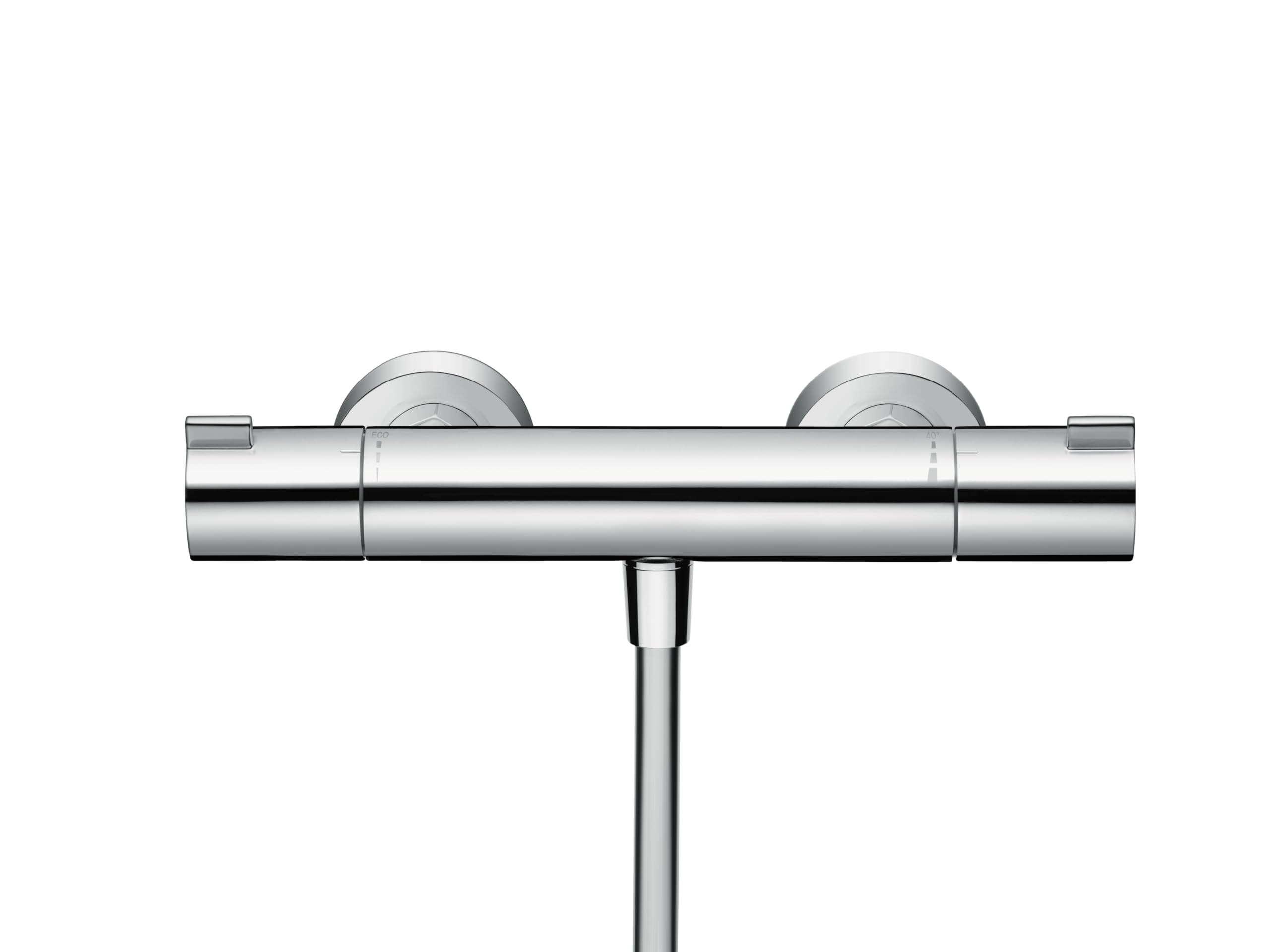 hansgrohe Ecostat 1001 CL - termostato para ducha visto , grifo ducha con botón de seguridad (SafetyStop) a 40 °C, termostato , mezclador para 1 función, cromo, 13211000