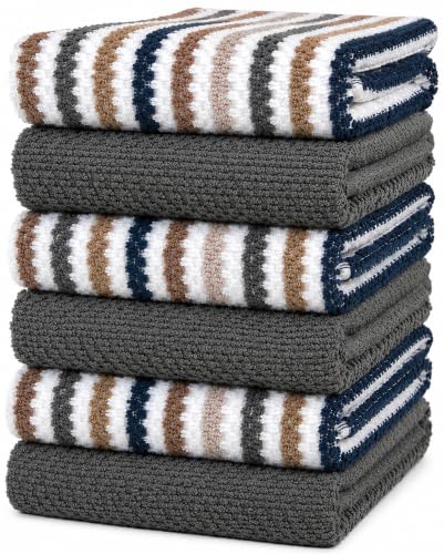 Bumble Kitchen Towels 6 Pack 100% Cotton 16'x...