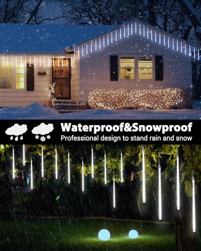 Flacchi YZ69SS0010101 Solar Meteor Shower Icicle Lights thumb #6