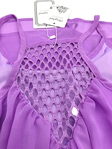 Image of Women's Chiffon Summer Casual Sundress Spaghetti Strap Tank Beach Dresses Bathing Suit Coverup