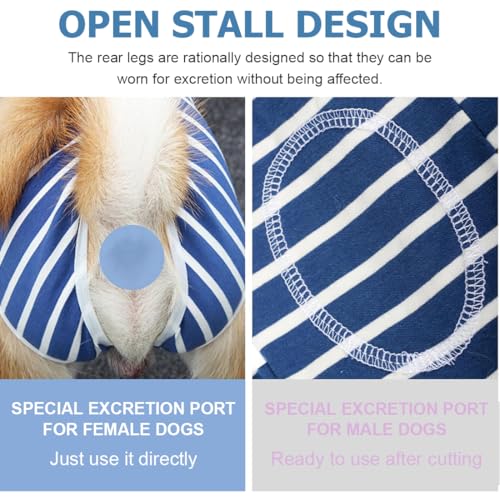 Body Hunde Nach Op Hündin, Op Body Hund Kastration Hündin, Hundebody Nach, Wundschutz Professioneller Pet Recovery Suit, Hundepyjama für Kleine Mittelgroße Hunde (Blau, XL)