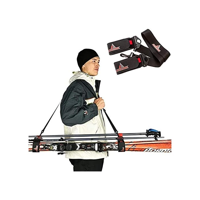 Buy Athletrek Ski and Pole Carrier Strap with Durable Cushioned Hook