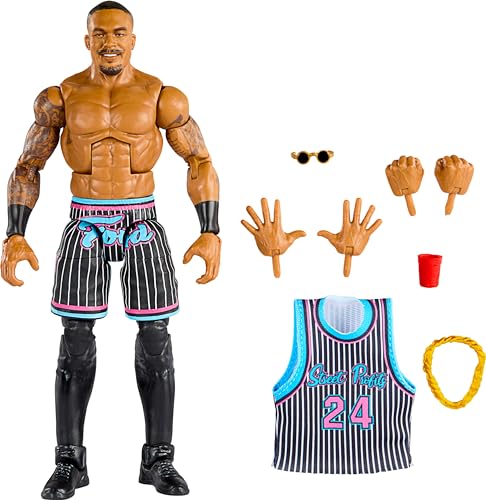 Image of Mattel WWE Montez Ford Elite Collection Action Figure with Accessories, Articulation & Life-like Detail, Collectible Toy, 6-inch