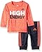 adidas Baby Boys' Long Sleeve Tee and Legging Set, Solar Red Heather, 12 Months