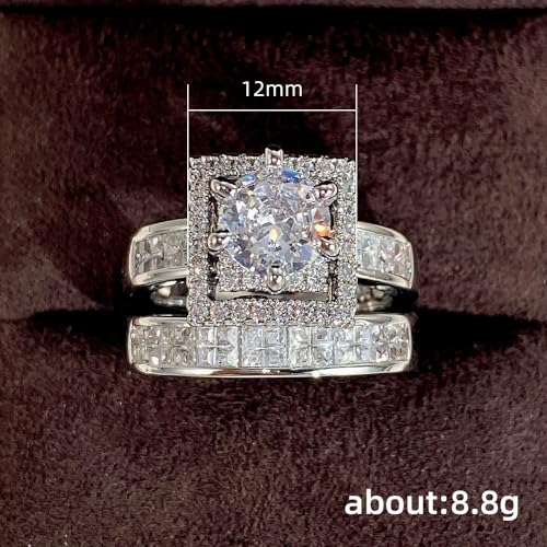 Cadeaux de mariage : bagues multi-diamants en argent 925 éternelles